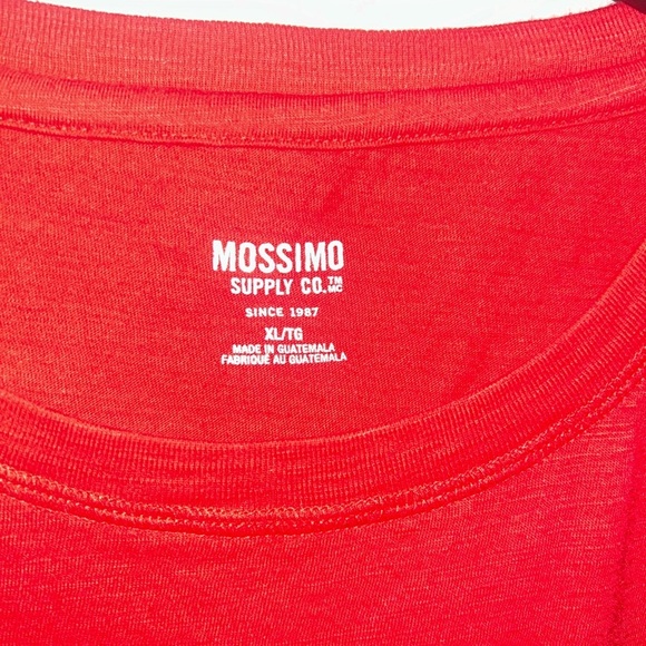 Mossimo shirt - red long sleeve crew neck lightweight cotton blend - Picture 3 of 6